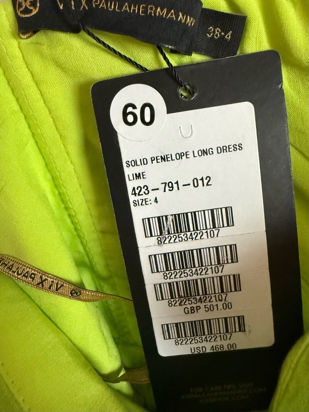NWT ViX Paula Hermanny Penelope Colorblock Strapless Maxi Dress Size 4 - Picture 5 of 6